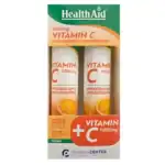 HEALTH AID Promo Pack Vitamin C 1000mg με Γεύση Πορτοκάλι 1+1 ΔΩΡΟ, 20+20 Αναβράζοντα Δισκία