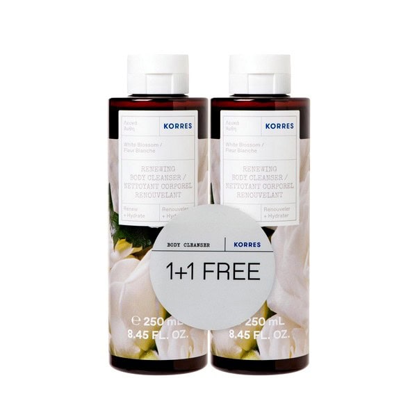 ΚΟΡΡΕΣ Λευκά Άνθη Αφρόλουτρο 1+1 ΔΩΡΟ, 2x250ml