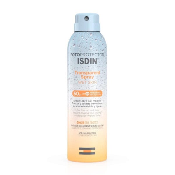 ISDIN Fotoprotector Transparent Spray Wet Skin SPF50 - Διάφανο και ανάλαφρης υφής αντηλιακό