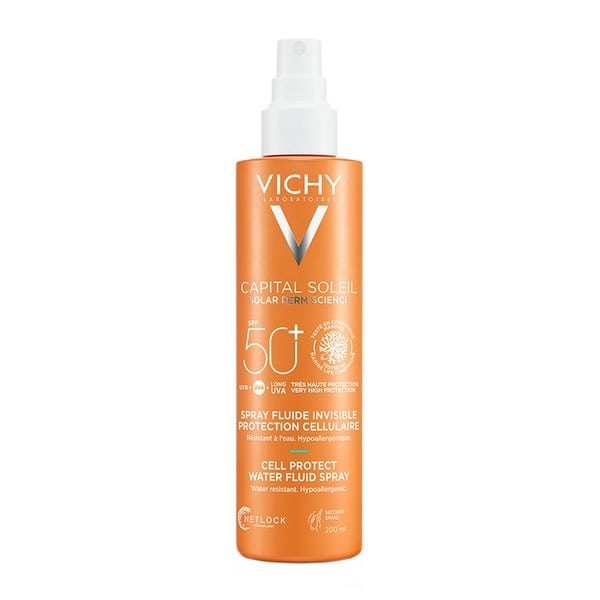VICHY Capital Soleil Cell Protect Water Fluid Αντηλιακό Σπρέϊ Σώματος SPF50+