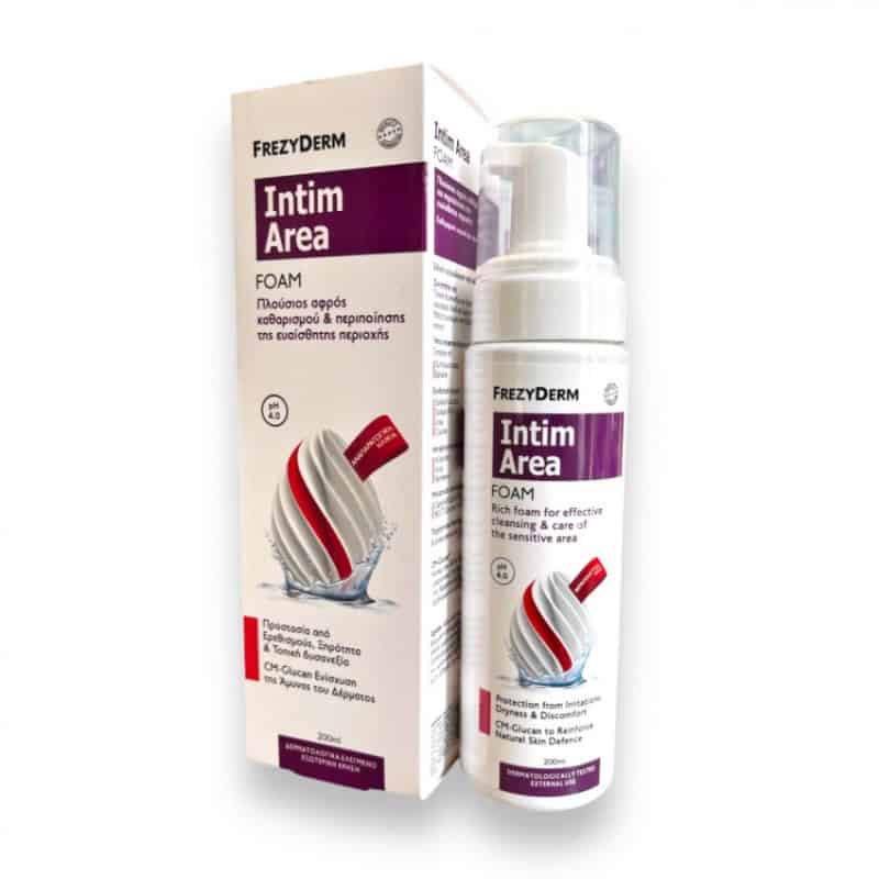 FREZY0062 FREZYDERM Intim Area Foam pH4 Απαλός Αφρός Καθαρισμού της Ευαίσθητης Περιοχής κατά την Αναπαραγωγική Ηλικία, 200ml - Image 1
