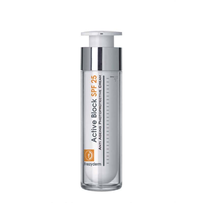 FREZYDERM Active Block SPF25 Αντιγηραντική Κρέμα Ημέρας με Αντηλιακή Προστασία