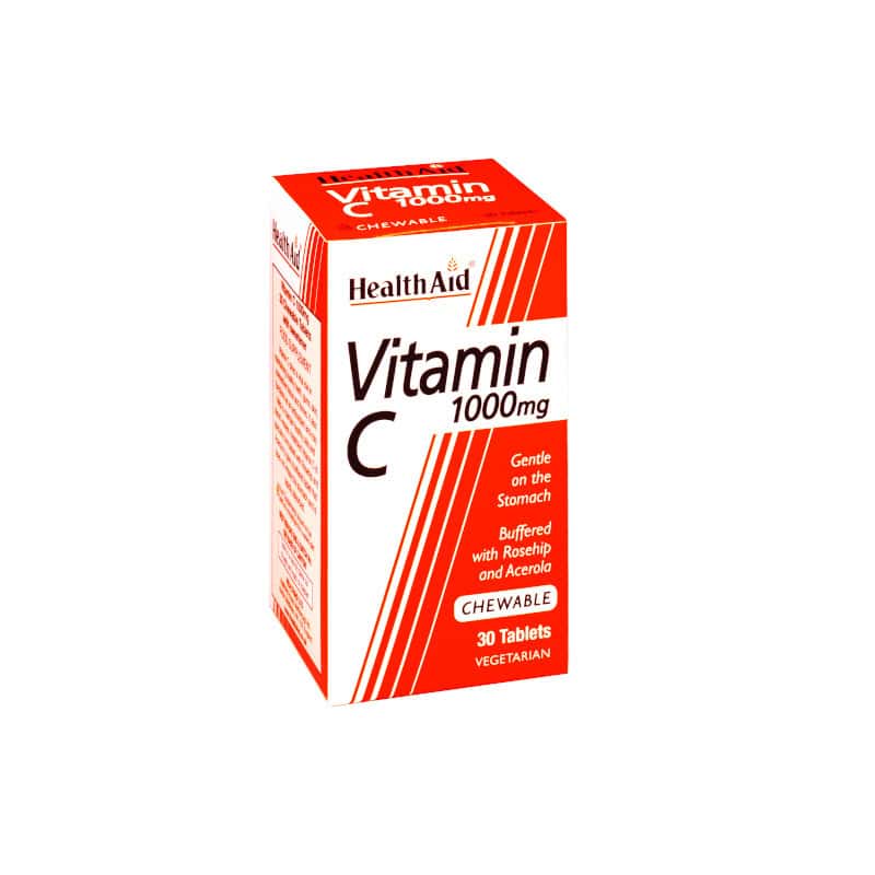 HAID0006 HEALTH AID Vitamin C 1000mg, 30chew.tabs. Συμπλήρωμα διατροφής με Βιταμίνη C