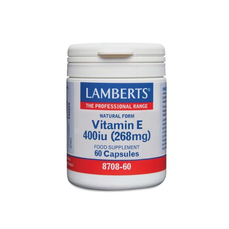 LAMBERTS Vitamin E Natural Form 400iu 60 Κάψουλες LAMBERTS Vitamin E 400IU, 60caps - Image 1