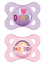 MAM Ι Love Mummy & Daddy Πιπίλα Σιλικόνης 2-6 μηνών, 2τμχ