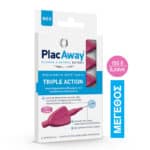 PLAC AWAY Μεσοδόντια Βουρτσάκια Triple Action 0.4 mm IS0 0 Ροζ, 6 τμχ