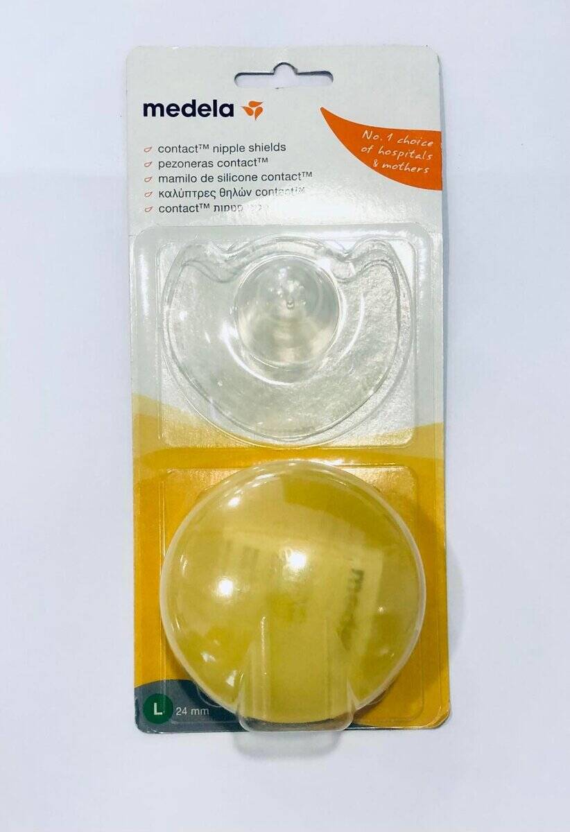 MED0001 MEDELA Ψευδοθηλές Σιλικόνης Large με θήκη, 2τμχ - Image 1