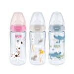 NUK First Choice Plus Πλαστικό Μπιμπερό με Θηλή Σιλικόνης XL 6-18m, 360ml