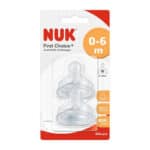 NUK First Choice Plus Θηλή Σιλικόνης 0-6m, 2τμχ