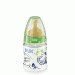 NUK First Choice Πλαστικό Μπιμπερό με Θηλή Latex 0-6m Πράσινο, 150ml