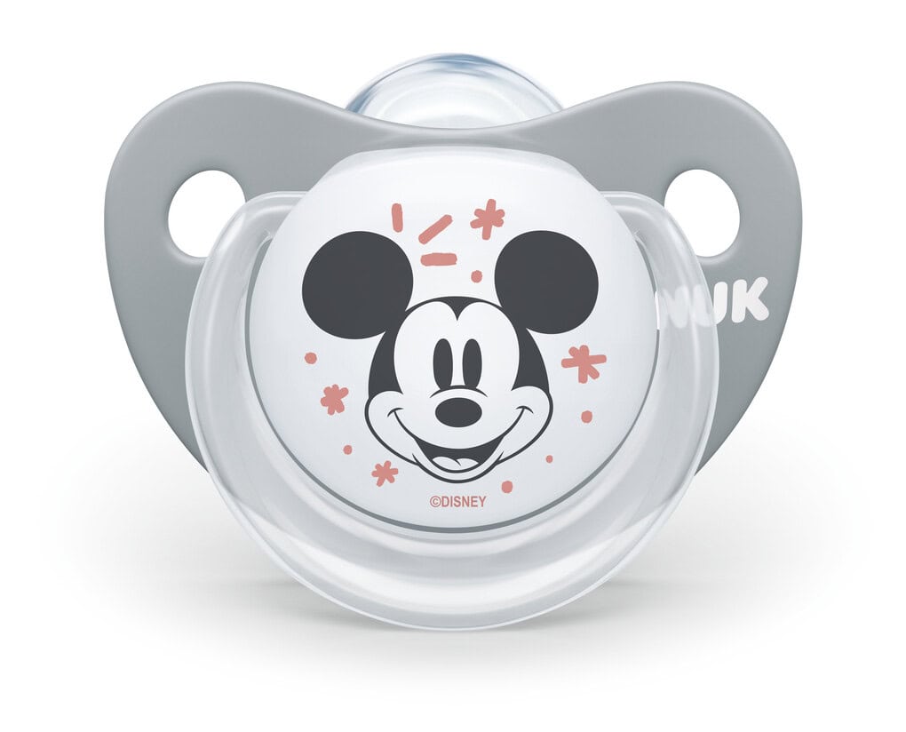 NUK0041 NUK Disney Mickey Mouse Πιπίλα Σιλικόνης Γκρι 0-6m, 1τμχ - Image 1