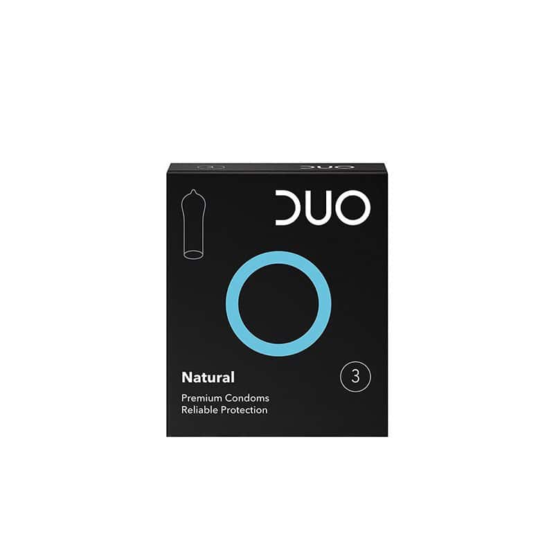 DUO0001 DUO Natural Προφυλακτικά Κανονικά & Διαχρονικά για Φυσική Απόλαυση, 3τμχ - Image 1