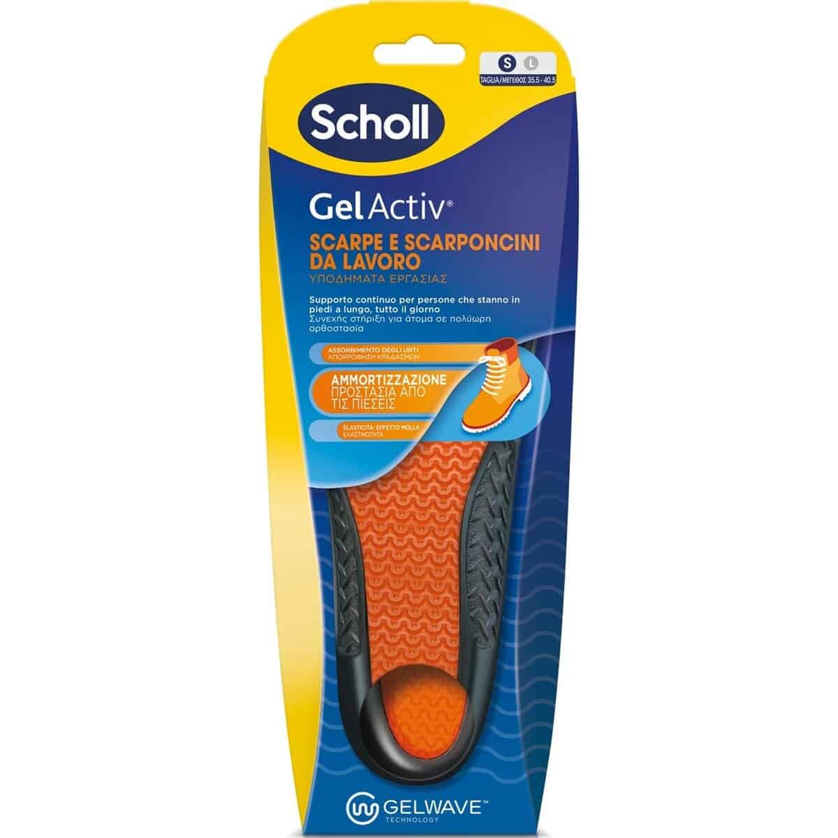 SCH0003 SCHOLL Gel Activ Work Ανατομικοί Πάτοι Νο35.5-40.5 Μέγεθος Small, 1ζευγάρι - Image 1