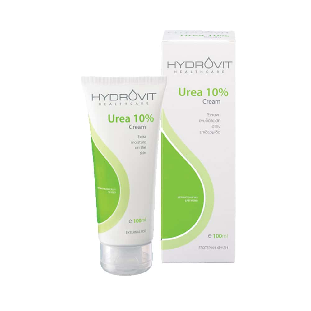 HYDR0004 HYDROVIT Urea 10% Cream Κρέμα εξελιγμένης σύνθεσης με ενυδατική, κερατολυτική, αντικνησμική και καταπραϋντική δράση, 100ml - Image 1