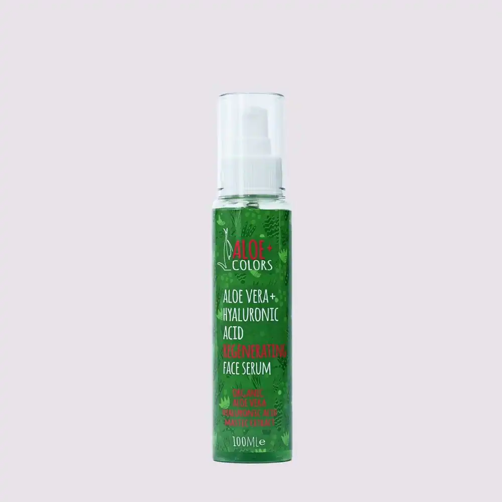 ALOE0010 ALOE COLORS Aloe Vera & Hyaluronic Acid Regenerating Face Serum, 100ml - Image 1