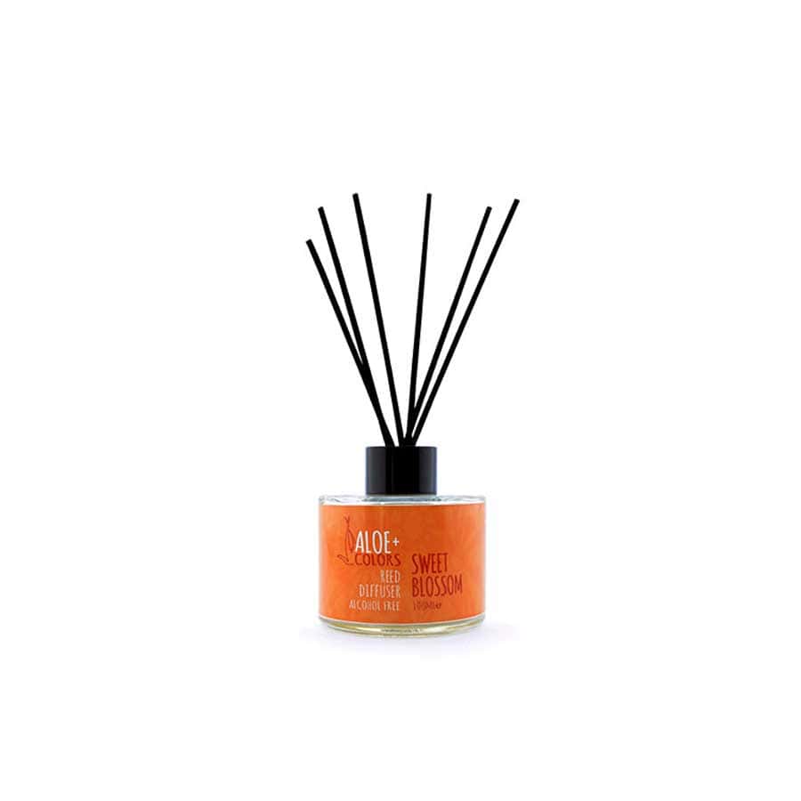 ALOE0039 ALOE COLORS Reed Diffuser Sweet Blossom Αρωματικό Χώρου με Sticks Διάχυσης & Άρωμα Βανίλια-Πορτοκάλι, 125ml - Image 1