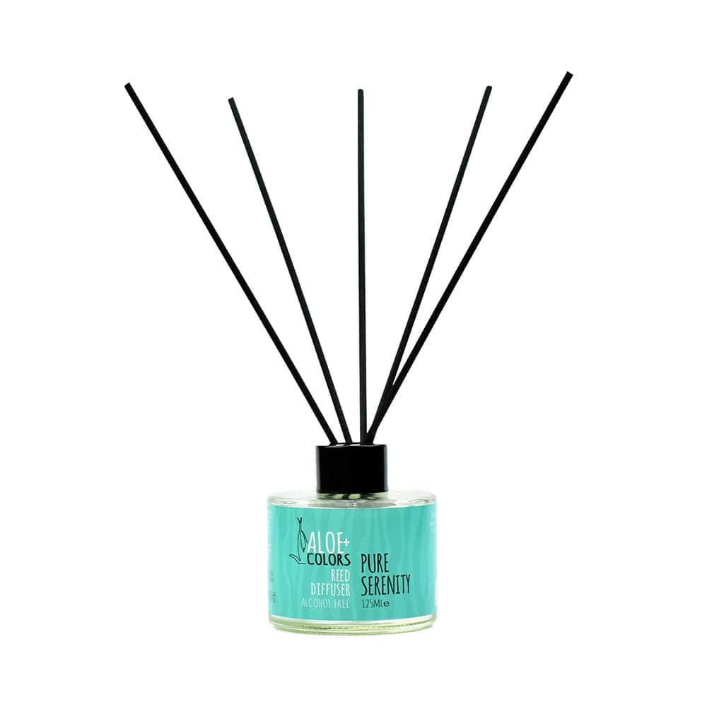 ALOE0040 ALOE COLORS Reed Diffuser Pure Serenity Αρωματικό Χώρου με Sticks Διάχυσης & Άρωμα Μανόλιας, 125ml - Image 1