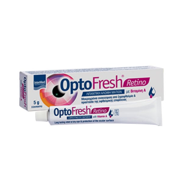 INTE0040 INTERMED Optofresh Retino Λιπαντική Αλοιφή Ματιών με Βιταμίνη Α, 5gr - Image 1