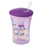 NUK Action Cup 12m+ Εκπαιδευτικό Κύπελλο με Καλαμάκι Σκυλάκια, 230ml