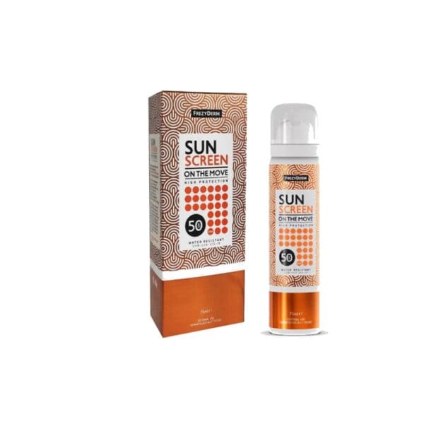 FREZYDERM Sun Screen On The Move SPF50 Αντηλιακό Σπρέι Προσώπου