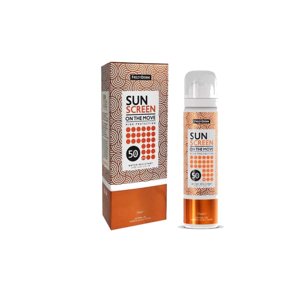 FREZY0166 FREZYDERM Sun Screen On The Move SPF50 Αντηλιακό Σπρέι Προσώπου