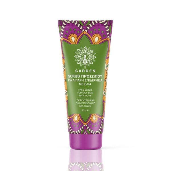 GARDEN Face Scrub Purifying Olive Scrub Προσώπου για Λιπαρή Επιδερμίδα με Ελιά, 50ml