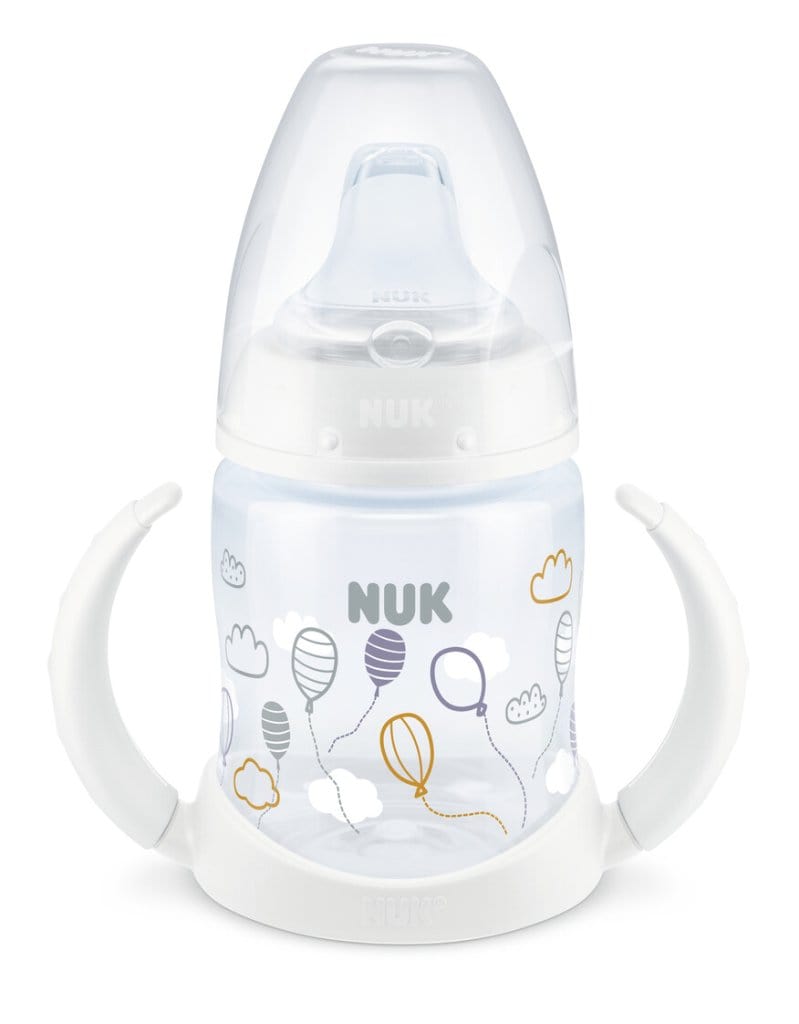NUK0093 NUK First Choice Μπιμπερό Εκπαίδευσης 6-18m Με Στόμιο Σιλικόνης & 2 Λαβές Temperature Control, 150ml - Image 1