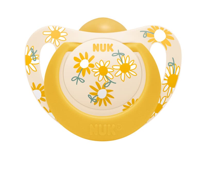 NUK0098 NUK Star Πιπίλα Latex 18-36m Κίτρινο-Μαργαρίτα, 1τμχ - Image 1