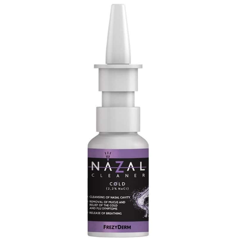 FREZYDERM NAZAL CLEANER Cold 30ml FREZYDERM Nazal Cleaner Cold για Ανακούφιση από το Κρυολόγημα Yπέρτονο Αλατούχο Διάλυμα 2,2% NaCl, 30ml - Image 1