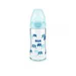 NUK First Choice Plus Μπιμπερό Γυάλινο Σιλικόνης 0-6m Temperature Control, 240ml - Image 3