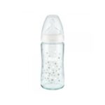 NUK First Choice Plus Μπιμπερό Γυάλινο Σιλικόνης 0-6m Temperature Control, 240ml - Image 2