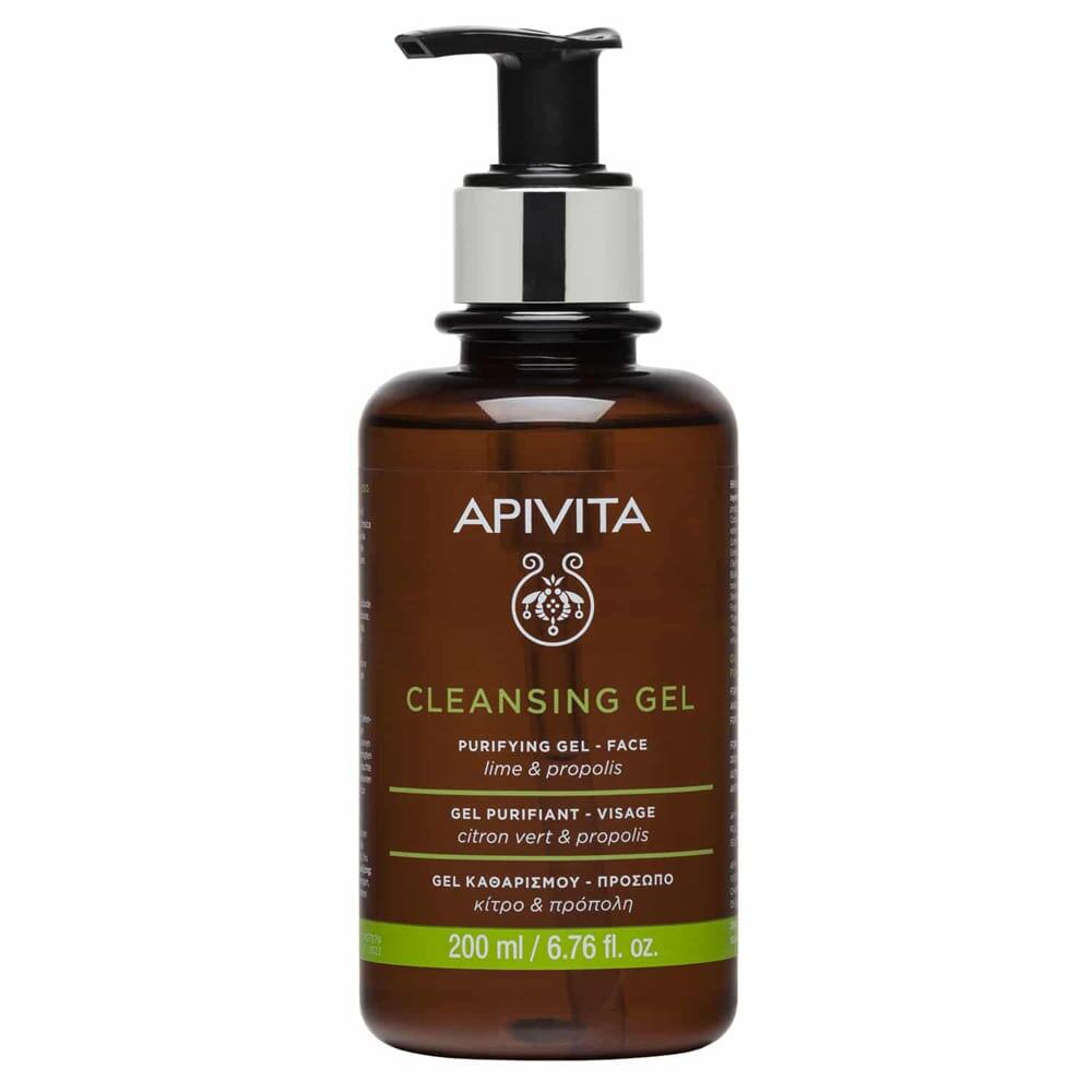API0160 APIVITA Cleansing Purifying Gel Propolis & Lime Τζελ Καθαρισμού Προσώπου για Λιπαρές - Μεικτές Επιδερμίδες με Πρόπολη & Κίτρο, 200ml - Image 1