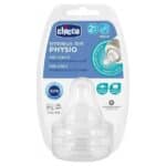 CHICCO Physio Teat Anti-Colic Θηλή Σιλικόνης Μέτριας Ροής 2m+, 2τμχ