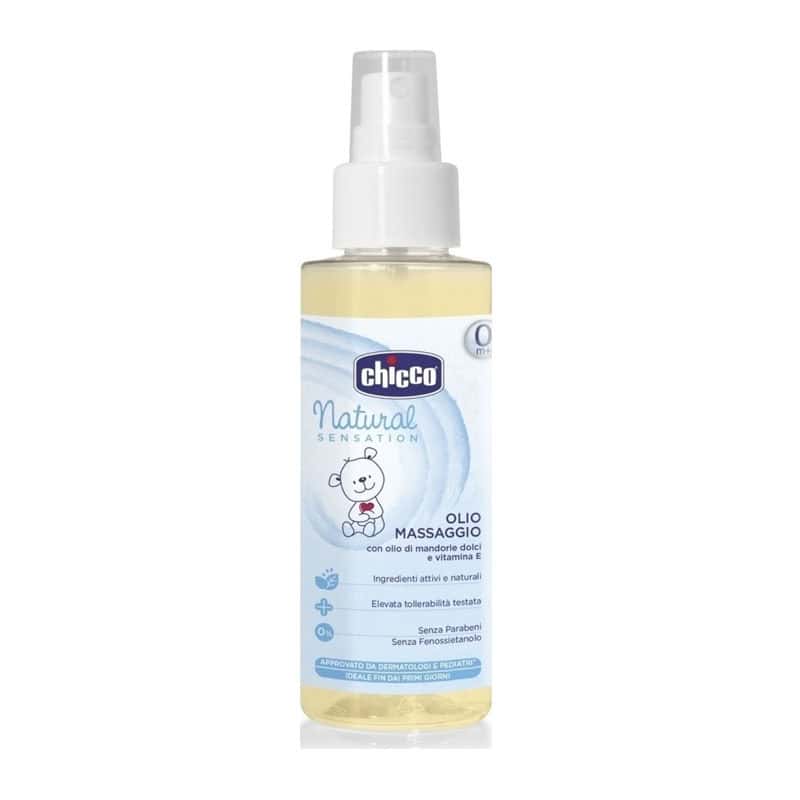 CHIC0058 CHICCO Natural Sensation Oil Βρεφικό Λάδι Ενυδάτωσης για Μασάζ με Έλαιο Αμυγδάλου & Βιταμίνη Ε, 100ml - Image 1