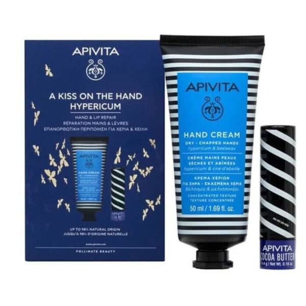 apivita set a kiss on the hand hypericum