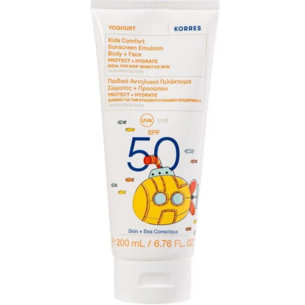 Γιαούρτι Παιδικό Αντηλιακό Γαλάκτωμα Σώματος + Προσώπου