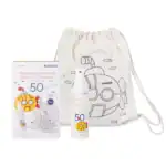 ΚΟΡΡΕΣ Kids Sunscreen Set Γιαούρτι Παιδικό Αντηλιακό Spray Σώματος + Προσώπου SPF 50 150ml + ΔΩΡΟ Υφασμάτινο Back Pack για Ζωγραφική, 1τμχ - Image 3