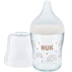 NUK Perfect Match Μπιμπερό Γυάλινο με Μαλακή Θηλή Σιλικόνης 0+m 120ml, 1τμχ