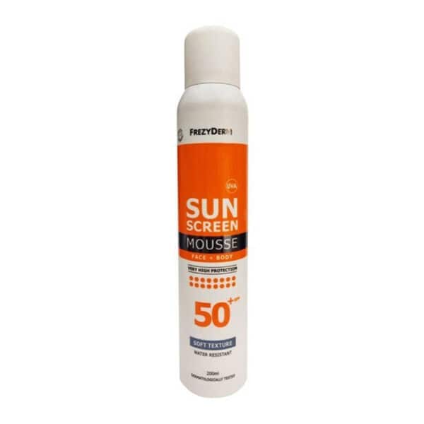 FREZYDERM Sun Screen Mousse Αντηλιακός Αφρός Πολύ Υψηλής Ηλιοπροστασίας