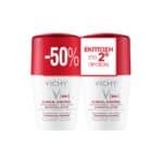 VICHY Promo Deodorant Ανδρικό Αποσμητικό Clinical Control Roll-On 96Η με -50% Έκπτωση στο 2ο Προϊόν, 2x50ml