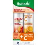 HEALTH AID Promo Pack Energy Forte για Ενέργεια & ΔΩΡΟ Vitamin C 1000mg, 20+20 Αναβράζοντα Δισκία