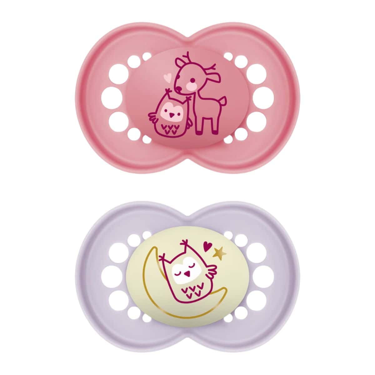 MAM0030-2 MAM Day & Night Πιπίλα Σιλικόνης 16+ μηνών, 2τμχ - Image 1