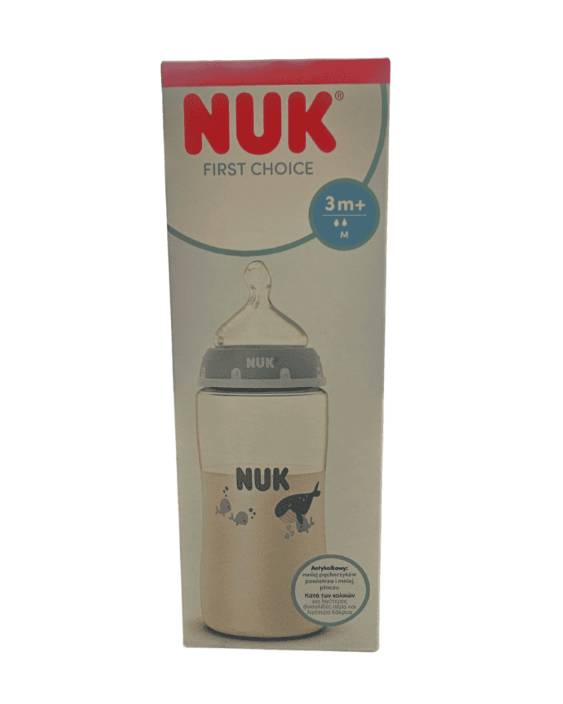 NUK First Choice Μπιμπερό με Μαλακή Θηλή Σιλικόνης 3+m 300ml, 1τμχ - Image 2