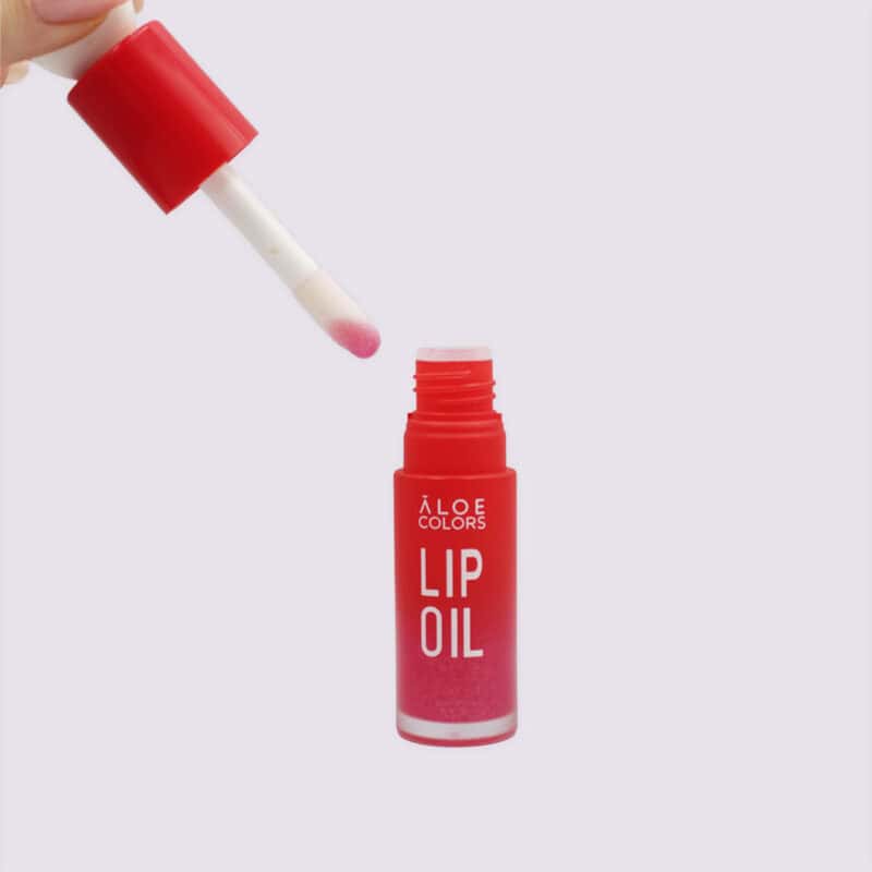 ALOE COLORS Lip Oil Cherry Pop Red, 10ml - Image 2