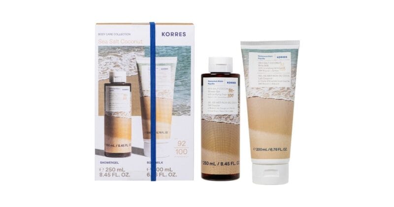 ΚΟΡΡΕΣ Σετ Σώματος Sea Salt Coconut Θαλασσινό Αλάτι Καρύδα Αφρόλουτρο 250ml + Γαλάκτωμα Σώματος 200ml, 1box - Image 2