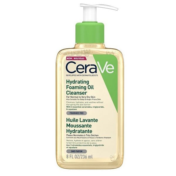 CERA0039 CERAVE Hydrating Foaming Cleansing Oil Λάδι Καθαρισμού για Ξηρά & Ευαίσθητα Δέρματα, 236ml - Image 1
