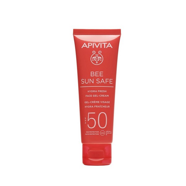 APIVITA Bee Sun Safe Hydra Fresh Face SPF50 Ενυδατική Αντηλιακή Κρέμα Gel Προσώπου Ελαφριάς Υφής