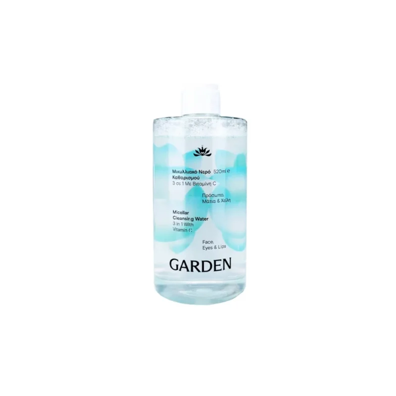 GARDEN Micellar Water 3in1 with Vitamin C Νερό Καθαρισμού με Βιταμίνη C για Πρόσωπο,Μάτια & Χείλη, 500ml - Image 1