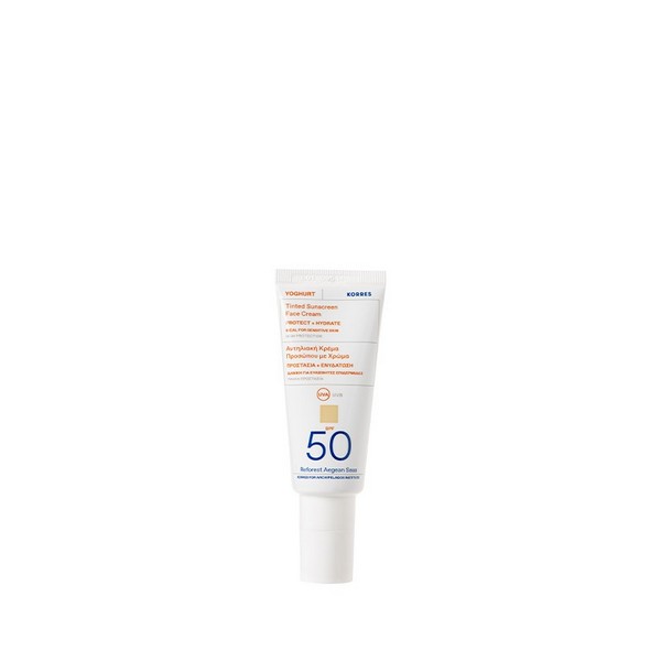 ΚΟΡΡΕΣ Yoghurt Tinted Sunscreen Face Cream Αντηλιακή Κρέμα Προσώπου