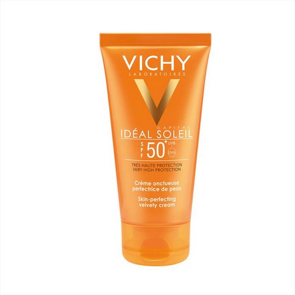 VICHY Ideal Soleil Αντηλιακή Κρέμα Προσώπου για Βελούδινη Επιδερμίδα SPF50+